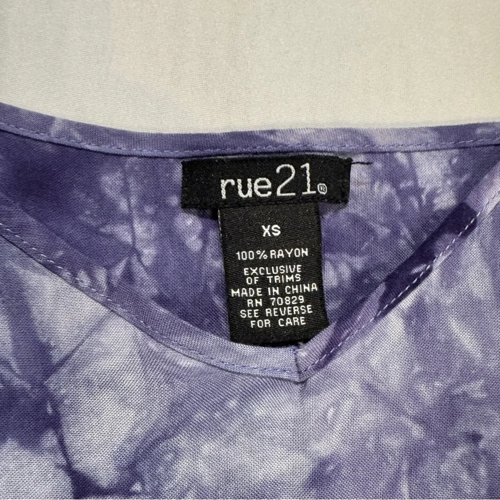 Rue21 Tie-dye‎ Handkerchief Tank Top Blue & white Size XS